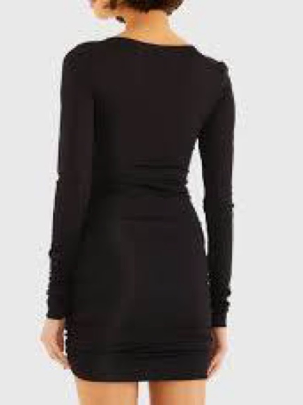 FARM Rio Black Long-Sleeve Ruched Mini Dress - Picture 7 of 10
